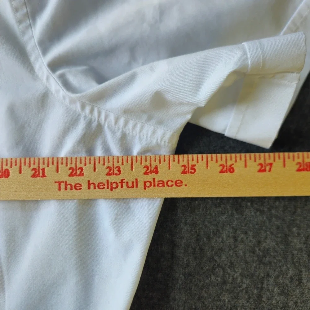 A Cut Above Uniforms Cirrus Pilot Shirt 17.5 XL White Tapered Short Sleeve NWOT